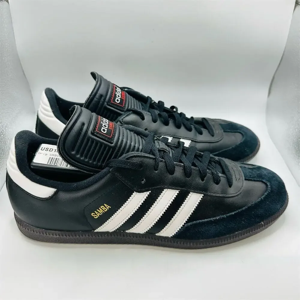 adidas Samba Classic Men's Sneakers Black/White Size 12.5 Low Top Lace-Up